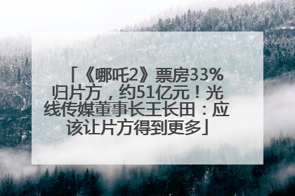 《哪吒2》票房33%归片方，约51亿元！光线传媒董事长王长田：应该让片方得到更多