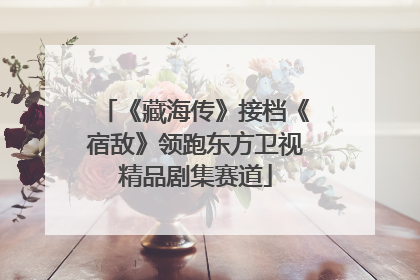 《藏海传》接档《宿敌》领跑东方卫视精品剧集赛道