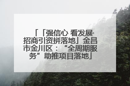 「强信心 看发展·招商引资拼落地」金昌市金川区：“全周期服务”助推项目落地