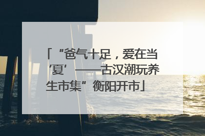 “爸气十足，爱在当‘夏’——古汉潮玩养生市集”衡阳开市