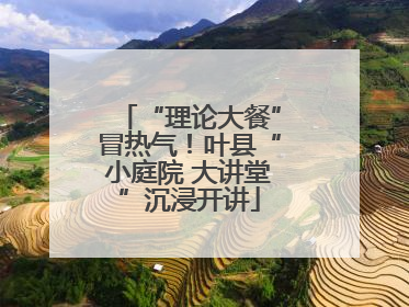 “理论大餐”冒热气！叶县“小庭院 大讲堂”沉浸开讲