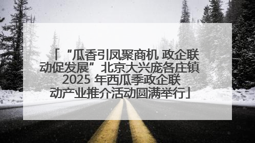 “瓜香引凤聚商机 政企联动促发展”北京大兴庞各庄镇 2025 年西瓜季政企联动产业推介活动圆满举行