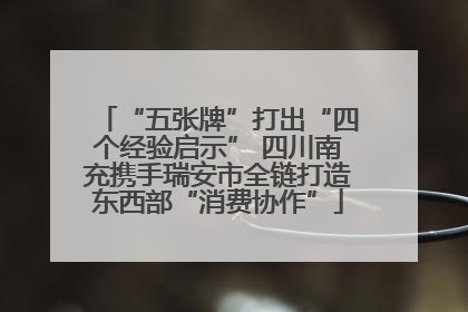 “五张牌”打出“四个经验启示” 四川南充携手瑞安市全链打造东西部“消费协作”