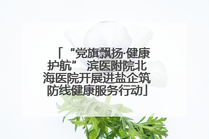 “党旗飘扬·健康护航” 滨医附院北海医院开展进盐企筑防线健康服务行动