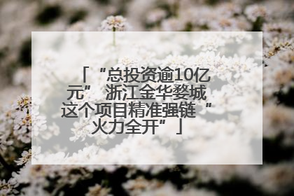 “总投资逾10亿元” 浙江金华婺城这个项目精准强链“火力全开”