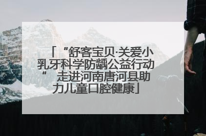 “舒客宝贝·关爱小乳牙科学防龋公益行动” 走进河南唐河县助力儿童口腔健康