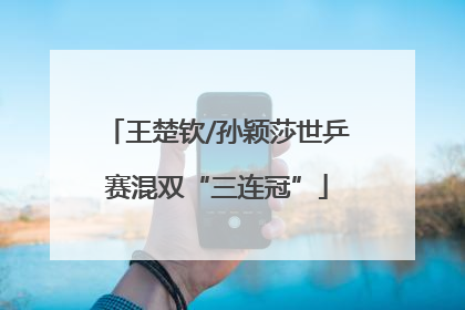 王楚钦/孙颖莎世乒赛混双“三连冠”