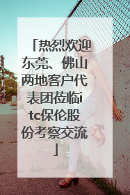 热烈欢迎东莞、佛山两地客户代表团莅临itc保伦股份考察交流
