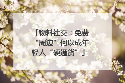 物料社交：免费“周边”何以成年轻人“硬通货”