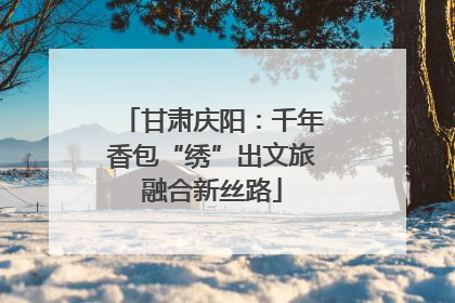 甘肃庆阳：千年香包“绣”出文旅融合新丝路