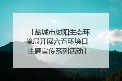 盐城市射阳生态环境局开展六五环境日主题宣传系列活动