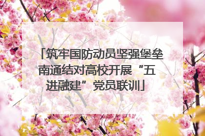 筑牢国防动员坚强堡垒 南通结对高校开展“五进融建”党员联训