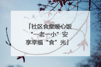 社区食堂暖心饭 “一老一小”安享幸福“食”光