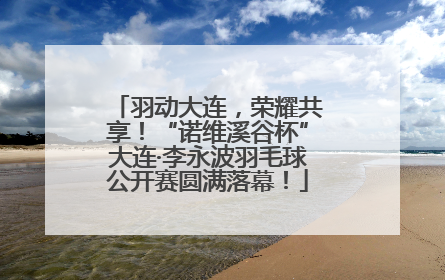 羽动大连，荣耀共享！“诺维溪谷杯”大连·李永波羽毛球公开赛圆满落幕！