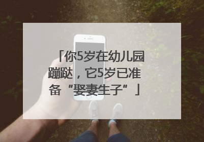 你5岁在幼儿园蹦跶，它5岁已准备“娶妻生子”