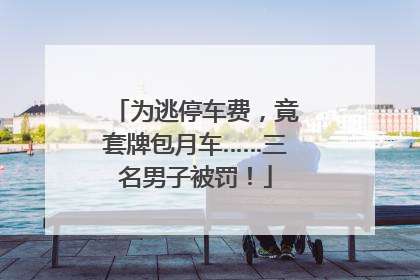 为逃停车费，竟套牌包月车……三名男子被罚！