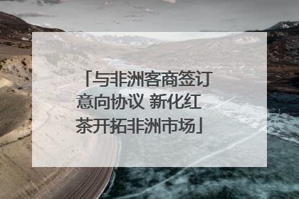 与非洲客商签订意向协议 新化红茶开拓非洲市场