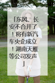 东风、长安不合并了！将有新汽车央企成立！湖南天雁等公司发声