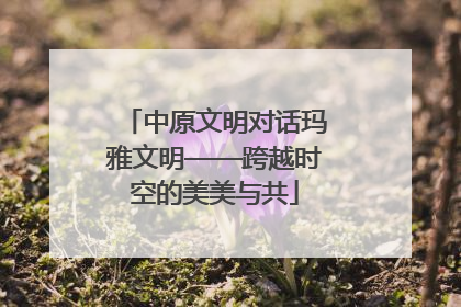 中原文明对话玛雅文明——跨越时空的美美与共