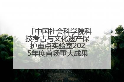 中国社会科学院科技考古与文化遗产保护重点实验室2025年度首场重大成果发布会在京举行