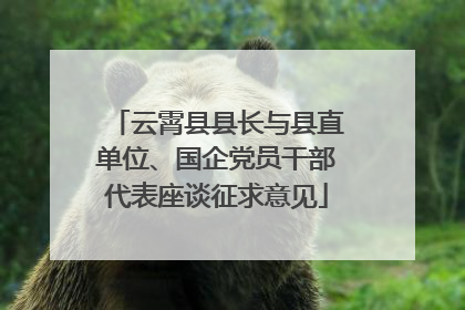 云霄县县长与县直单位、国企党员干部代表座谈征求意见