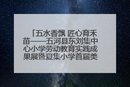 五水香飘 匠心育禾苗——五河县东刘集中心小学劳动教育实践成果展暨夏集小学首届美食节盛大举行