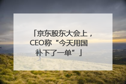 京东股东大会上，CEO称“今天用国补下了一单”