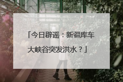 今日辟谣：新疆库车大峡谷突发洪水？