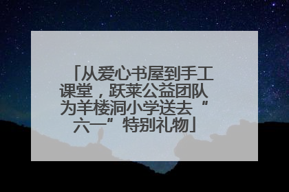 从爱心书屋到手工课堂，跃莱公益团队为羊楼洞小学送去“六一”特别礼物