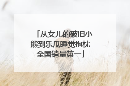 从女儿的破旧小熊到乐瓜睡觉抱枕全国销量第一