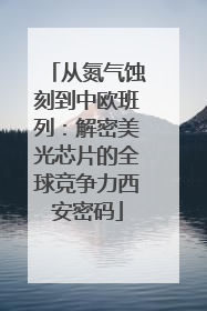 从氮气蚀刻到中欧班列：解密美光芯片的全球竞争力西安密码