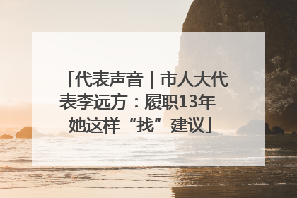 代表声音｜市人大代表李远方：履职13年 她这样“找”建议