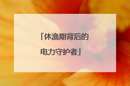 休渔期背后的电力守护者