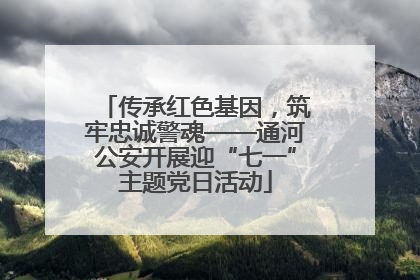 传承红色基因，筑牢忠诚警魂——通河公安开展迎“七一”主题党日活动