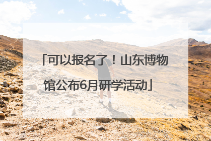 可以报名了！山东博物馆公布6月研学活动