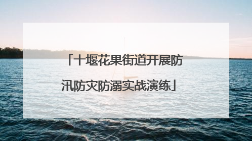 十堰花果街道开展防汛防灾防溺实战演练
