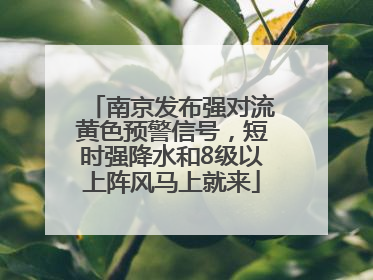 南京发布强对流黄色预警信号，短时强降水和8级以上阵风马上就来
