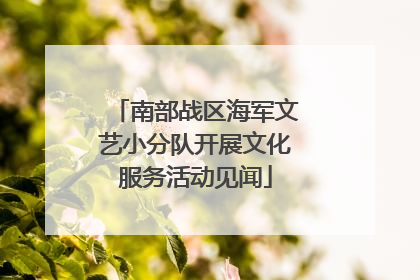 南部战区海军文艺小分队开展文化服务活动见闻