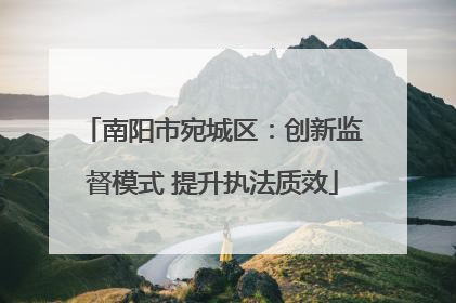 南阳市宛城区：创新监督模式 提升执法质效