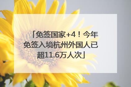免签国家+4！今年免签入境杭州外国人已超11.6万人次