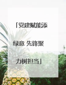 党建赋能添绿意 先锋聚力树担当
