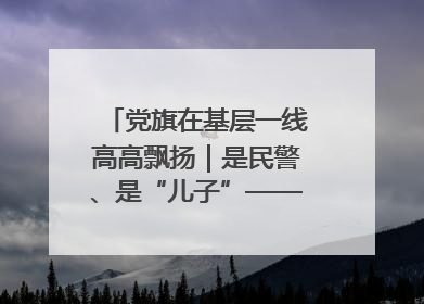 党旗在基层一线高高飘扬｜是民警、是“儿子”——申飞飞在太行山中的一线坚守