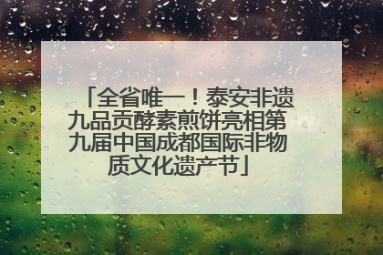 全省唯一！泰安非遗九品贡酵素煎饼亮相第九届中国成都国际非物质文化遗产节
