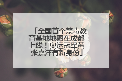 全国首个禁毒教育基地地图在成都上线！奥运冠军黄张嘉洋有新身份