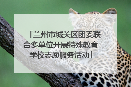 兰州市城关区团委联合多单位开展特殊教育学校志愿服务活动