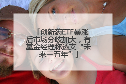 创新药ETF暴涨后市场分歧加大，有基金经理称透支“未来三五年”
