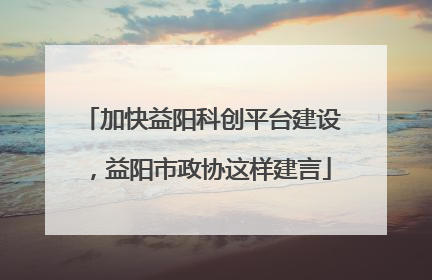 加快益阳科创平台建设，益阳市政协这样建言