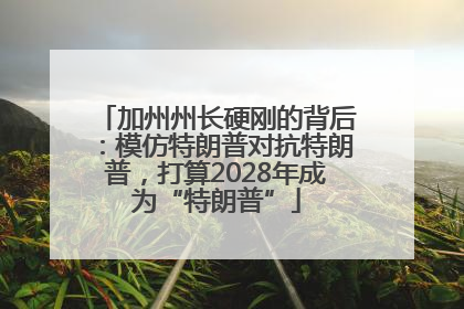 加州州长硬刚的背后：模仿特朗普对抗特朗普，打算2028年成为“特朗普”