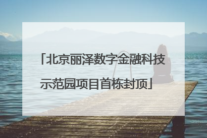北京丽泽数字金融科技示范园项目首栋封顶