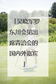 吴晓军罗东川会见出席青洽会的国内外嘉宾